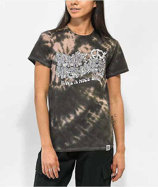 Your Highness Good Vibes Brown Tie Dye T-Shirt