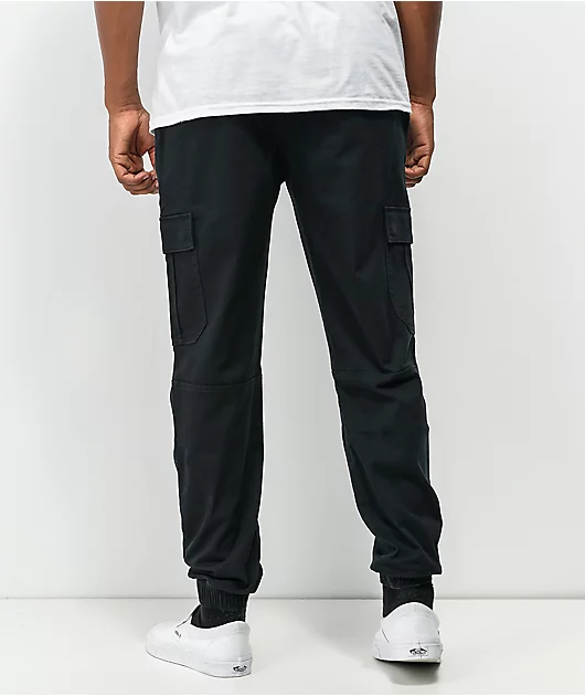 Empyre Creago Black Cargo Jogger Pants
