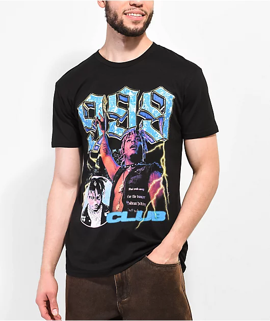 999 Club By Juice WRLD Electric Energy Black T-Shirt