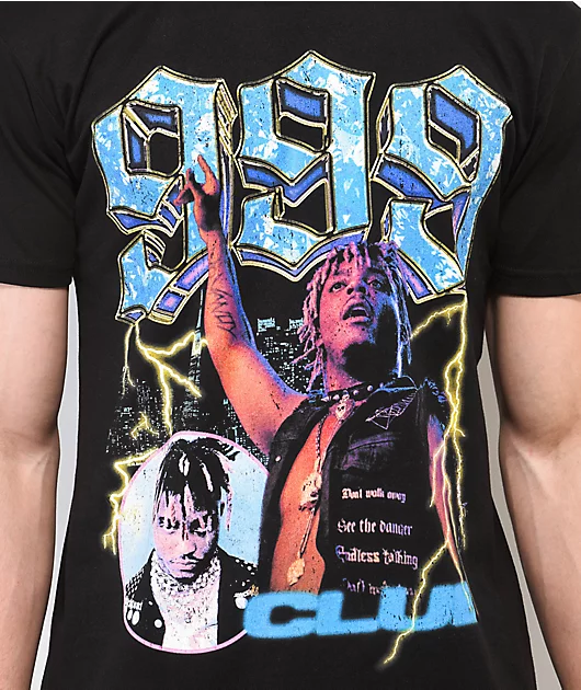 999 Club By Juice WRLD Electric Energy Black T-Shirt