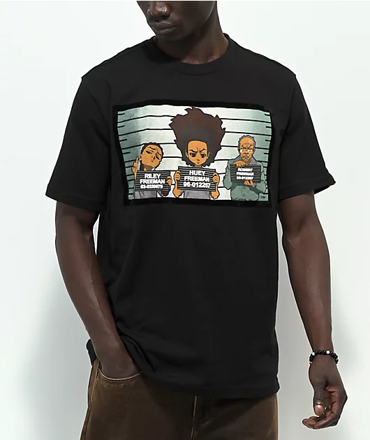 The Boondocks Mugshot Black T-Shirt