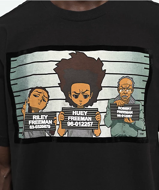 The Boondocks Mugshot Black T-Shirt