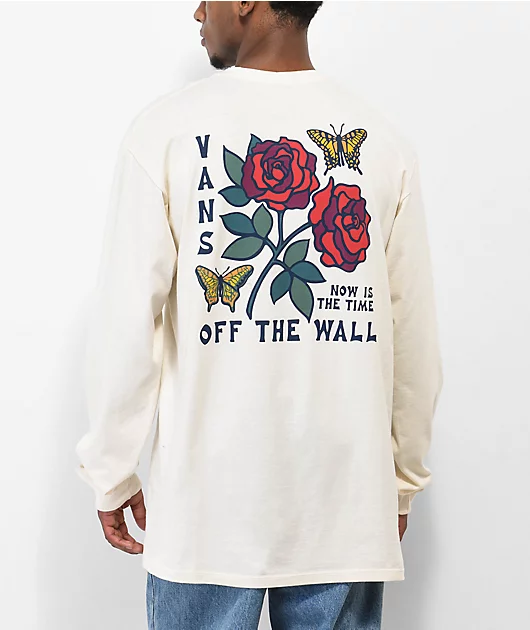 Vans Now Is The Time White Long Sleeve T-Shirt