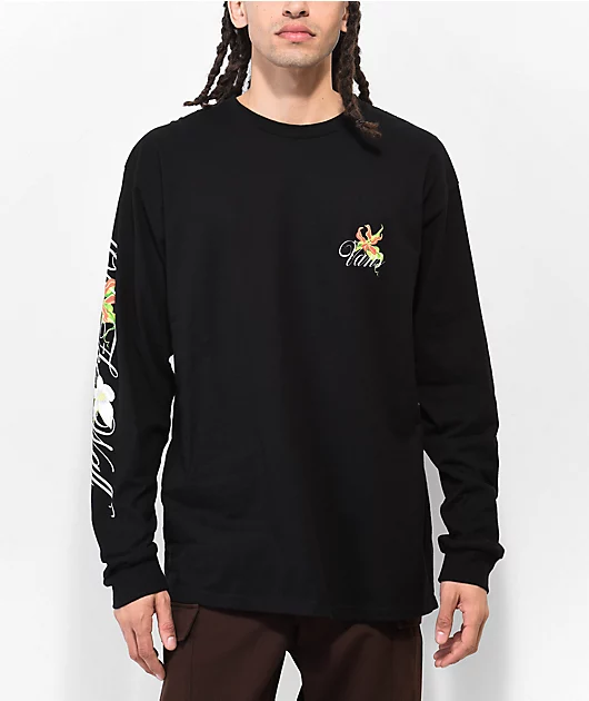 Vans Fatal Floral Black Long Sleeve T-Shirt