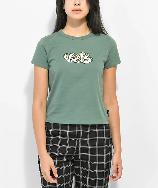 Vans Mini Skate Green Crop T-Shirt