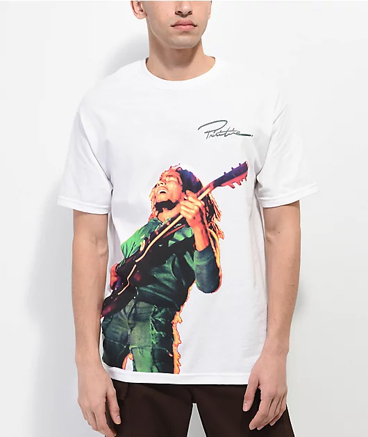 Primitive x Bob Marley Wild One White T-Shirt
