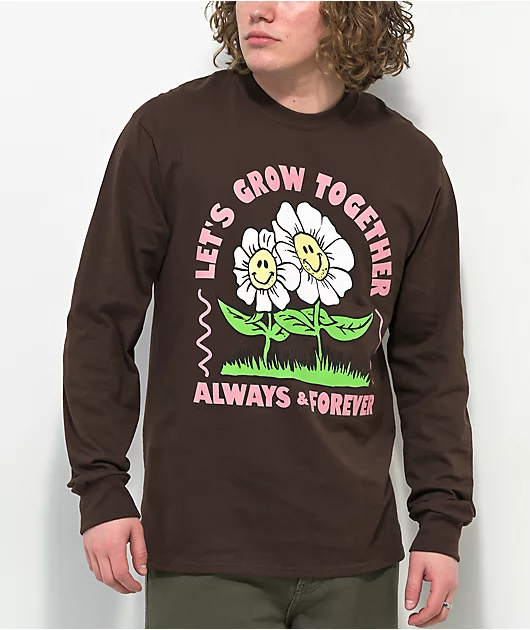 A-Lab Always And Forever Brown Long Sleeve T-Shirt