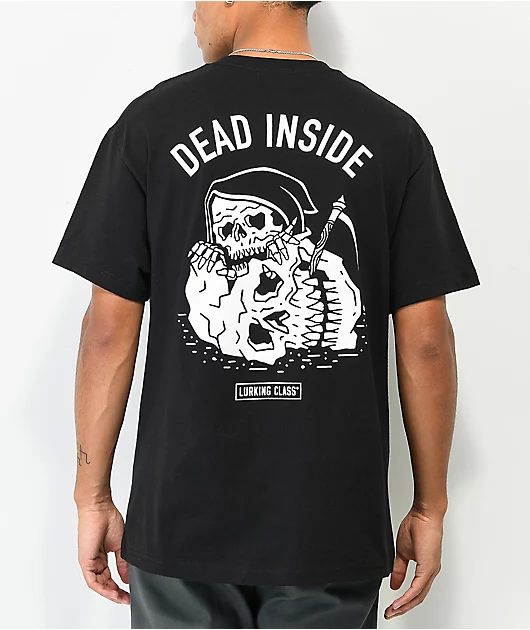 Lurking Class by Sketchy Tank Dead Inside Black T-Shirt