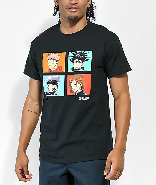 Episode x Jujutsu Kaisen Panels Black T-Shirt