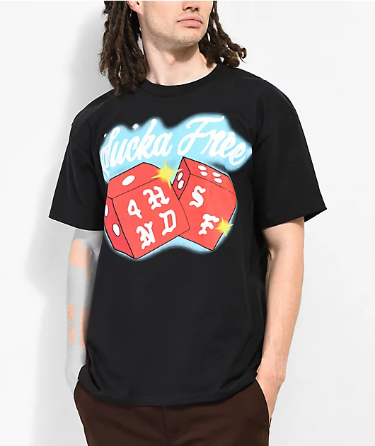 4Hunnid Sucka Free Dice Black T-Shirt