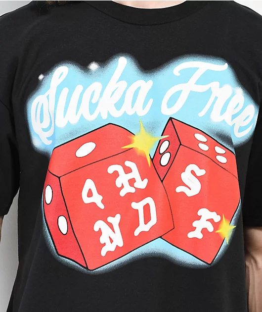 4Hunnid Sucka Free Dice Black T-Shirt