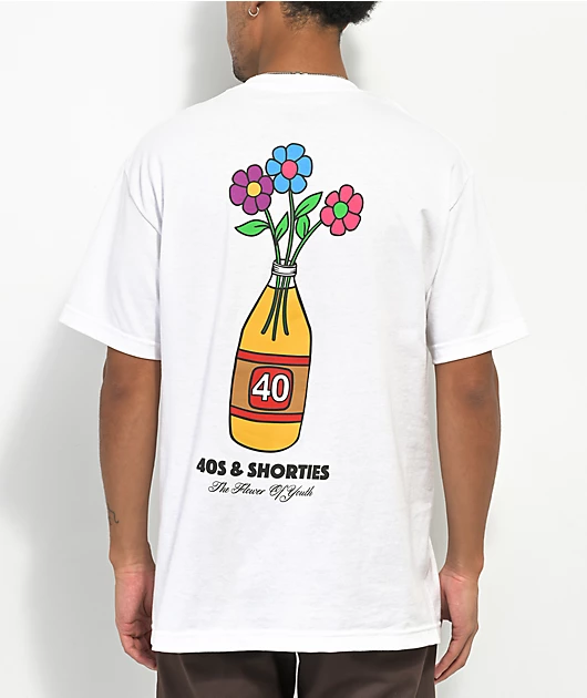 40s & Shorties Flowers White T-Shirt
