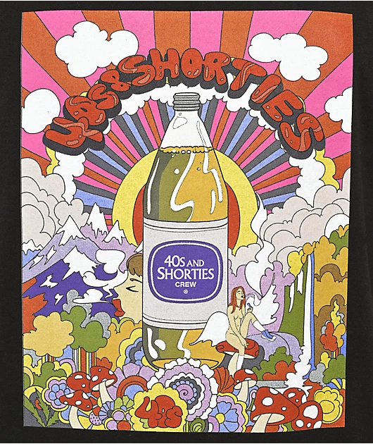 40s & Shorties Hippy Hill Black T-Shirt