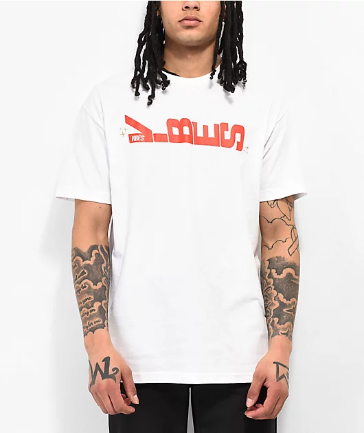 Vibes Sittin Sideways White T-Shirt
