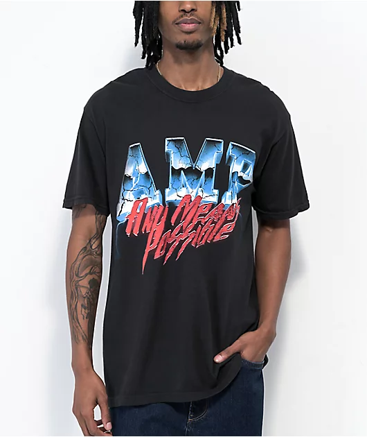 AMP Lightning Black Wash T-Shirt