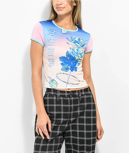 A.LAB Elish Pink Crop T-Shirt