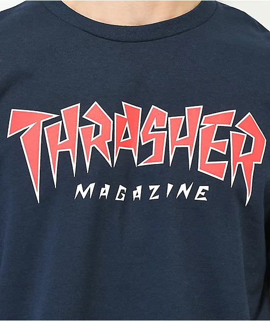 Thrasher Jagged Navy T-Shirt