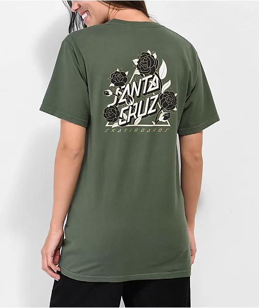 Santa Cruz Botanic Not A Dot Moss Green T-Shirt