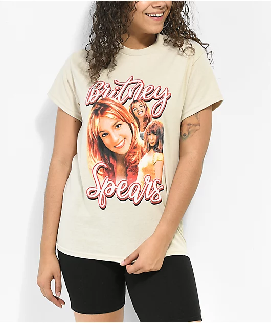 Britney Spears Cream T-Shirt