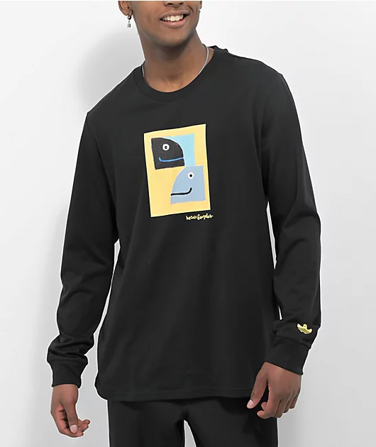 adidas Schmoofoil Painted Black Long Sleeve T-Shirt