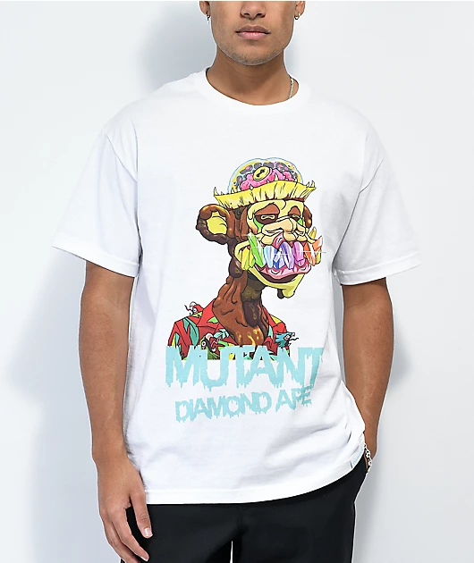 Diamond Supply Co. x Ape Mutant Diamond Ape White T-Shirt