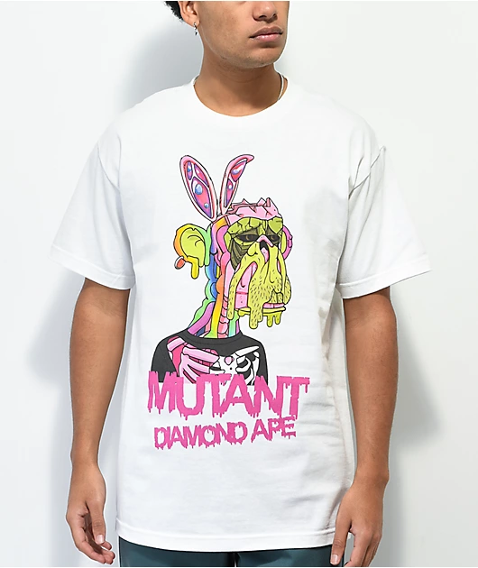 Diamond Supply Co. x Ape Mutant Ape Bunny White T-Shirt