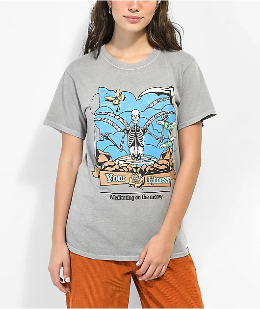 Your Highness Meditating Grey T-Shirt