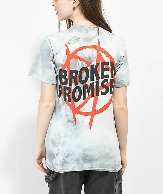 Broken Promises x Death Note 05 Misa Grey Tie Dye T-shirt