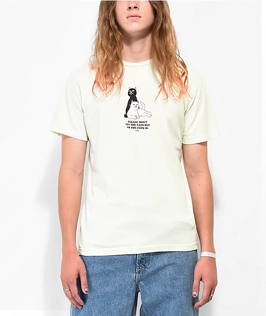 RIPNDIP Keep The Cats In Lime Green T-Shirt