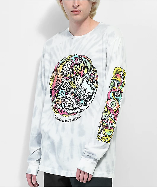 Lurking Class by Sketchy Tank x Tallboy Lost & Found Grey Tie Dye Long Sleeve T-Shirt