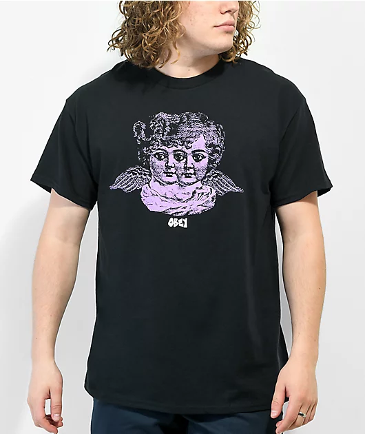 Obey Minds Eye Angel Black T-Shirt