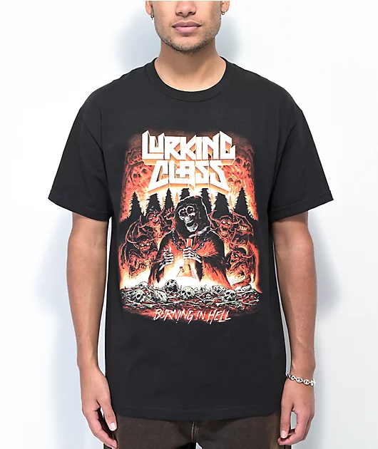 Lurking Class by Sketchy Tank x Stikker Burn Black T-Shirt