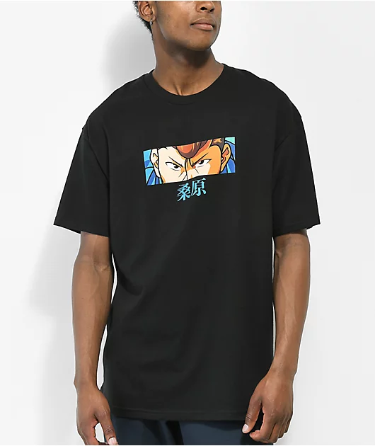 Hypland x Yu Yu Hakusho Kuwabara Eyes Black T-Shirt