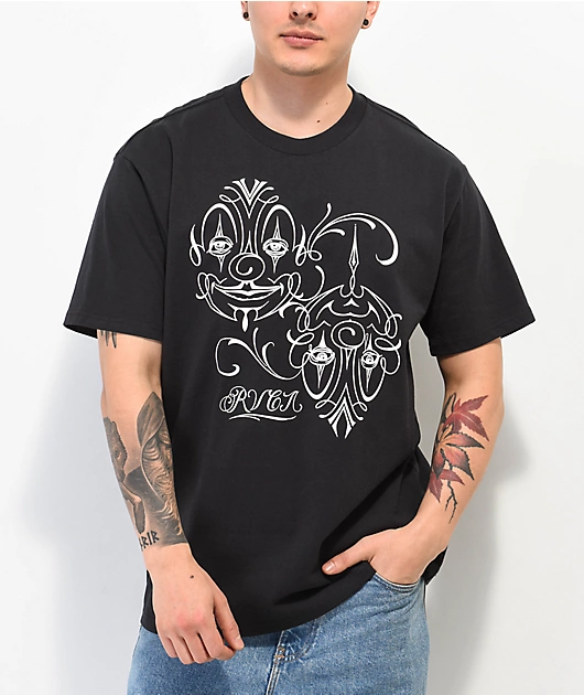RVCA Mister Cartoon Clowns Black T-Shirt