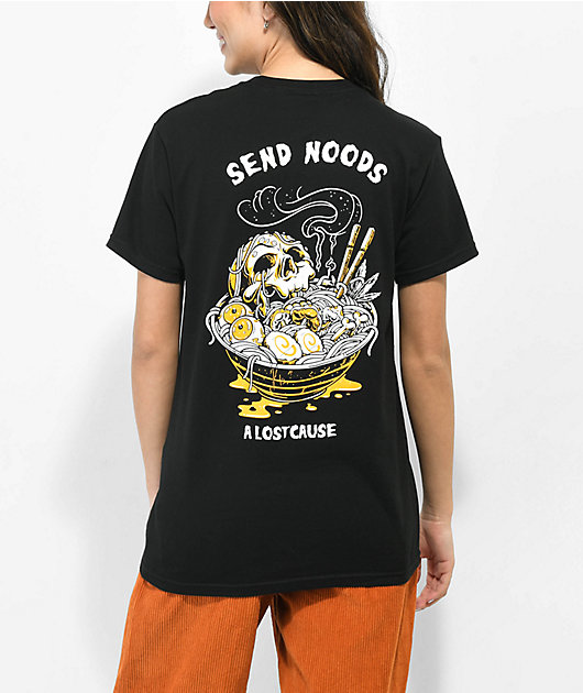 A Lost Cause Send Noods Black T-Shirt