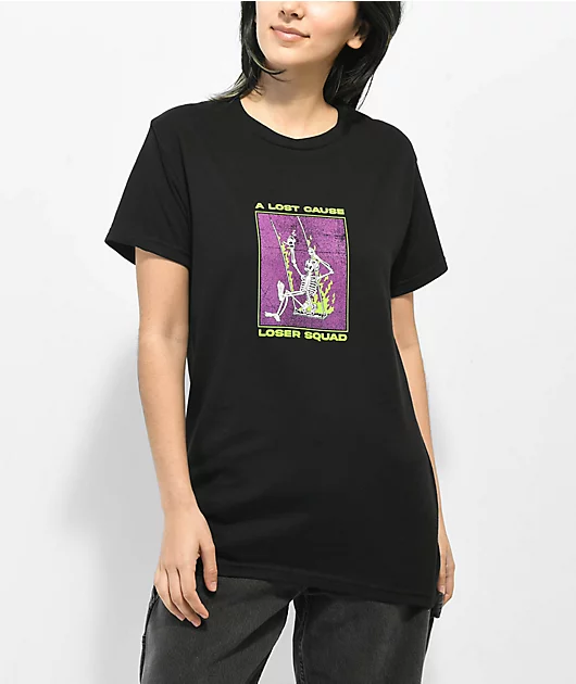 A Lost Cause Loser Squad Black T-Shirt
