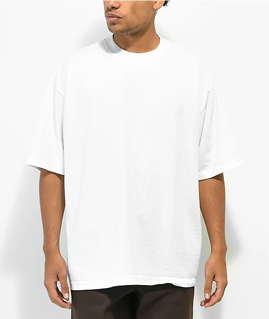 Shaka Wear Drop Shoulder White Heavyweight T-Shirt