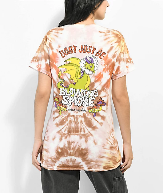 A-Lab Blow Smoke Brown Tie Dye T-Shirt