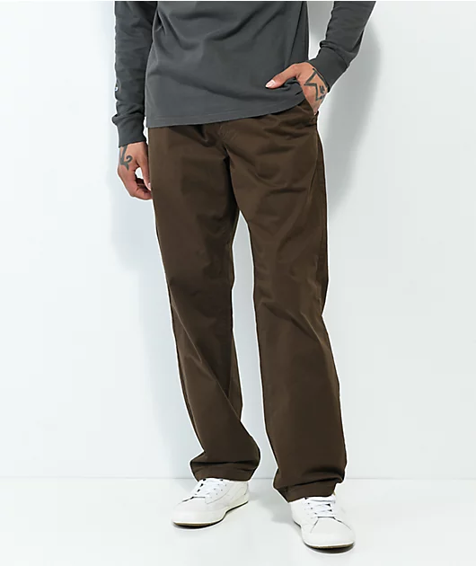 Vans Range Relaxed Brown Elastic Waist Pants