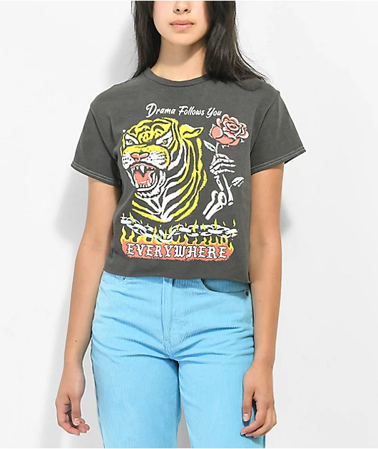 Boss Dog Drama Black Crop T-Shirt