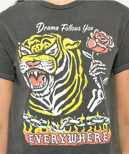 Boss Dog Drama Black Crop T-Shirt