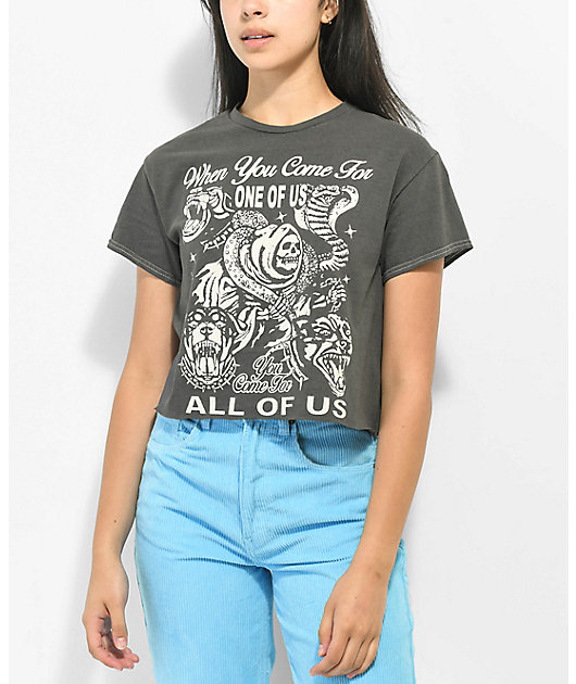 Boss Dog All Of Us Black Crop T-Shirt