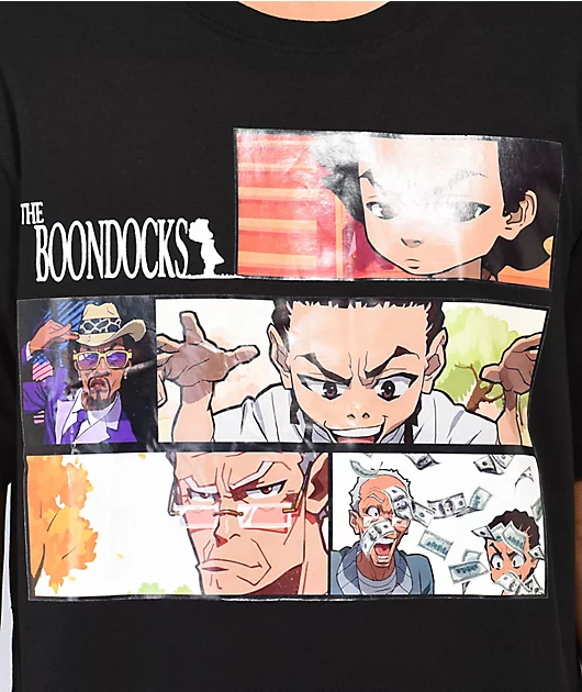 The Boondocks Comic Strip Black T-Shirt