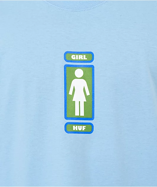 HUF x Girl Springwood Light Blue T-Shirt