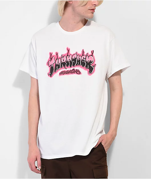 Thrasher Airbrush White T-Shirt