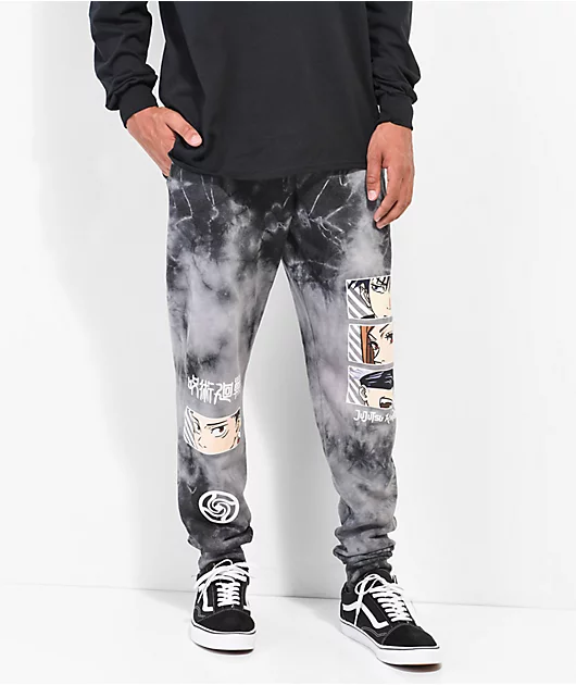 Episode x jujutsu Kaisen Black Tie Dye Sweatpants