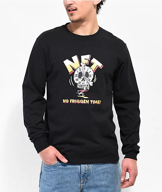 Empyre No Friggin Time Black Long Sleeve T-Shirt