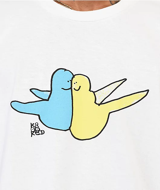 33944-krooked-birg-hug-white-t-shirt-2.webp Krooked Birg Hug White T-Shirt