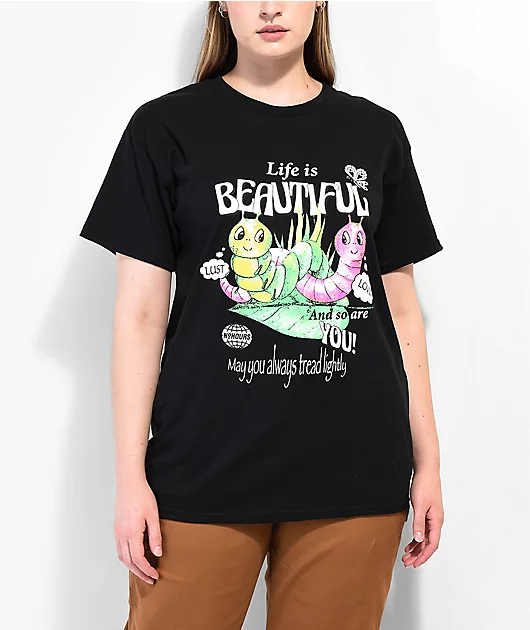 NoHours Beautiful Black T-Shirt