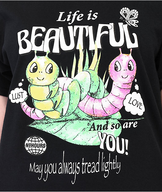 34131-nohours-beautiful-black-t-shirt-2.jpg NoHours Beautiful Black T-Shirt